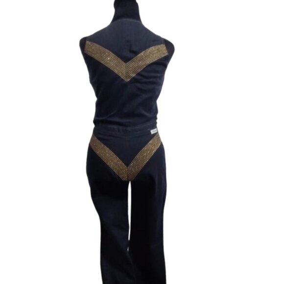 Vintage Outrageous Denim Vest and Pant Suit Women's 7/8 ! Read Description ! - Picture 6 of 13